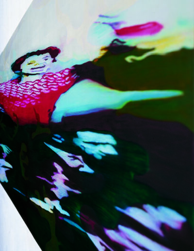 Der Schrei (Beate Klarsfeld) . 2000 . 67 x 250 cm . Öl auf Aluminium