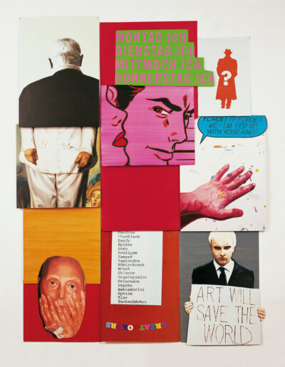 Great Jokers, Vol. 1 . 2004 . 17 Teile . 295 x 235 cm . Öl auf Aluminium