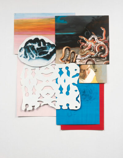 I´m sitting in my room in front of the time . 2001 . 8 teilig . 185 x 156 cm . Öl auf Aluminium