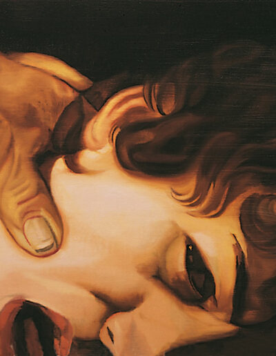victim / Caravaggio . 2004 . 75 x 65 cm . Öl auf Aluminium