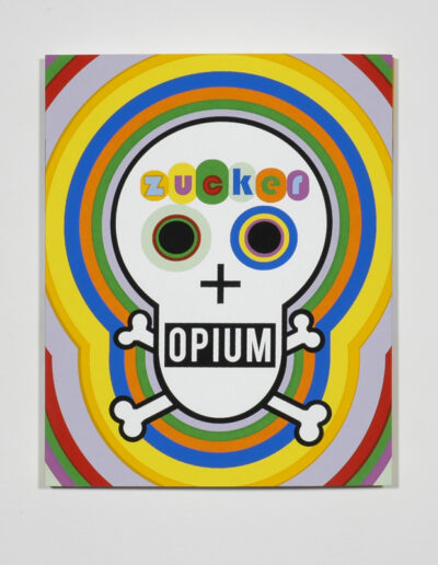 Zucker + Opium . 29 x 24 x 2,5 cm . Siebdruck . 11 Farben