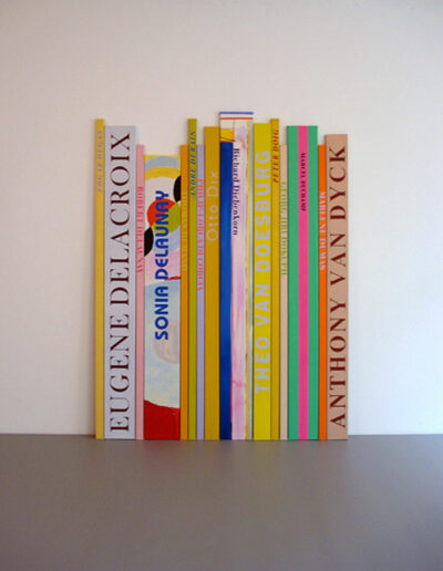 Kunstbücher (D) . 2006 . 15-teilig . 240 x 177 cm . Öl auf Leinwand