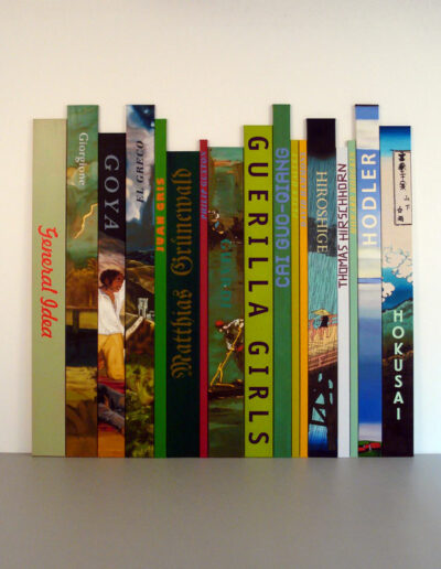 Kunstbücher (G,H) . 2006 . 17-teilig . 250 x 272 cm . Öl auf Leinwand