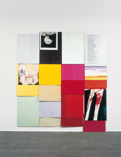 in pieces . 2000 . 19 teilig . 300 x 280 cm . Öl auf Aluminium