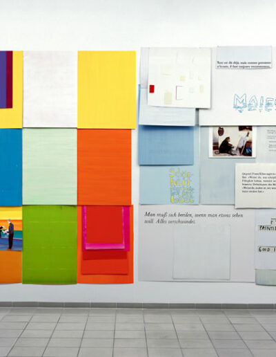 catholic / protestant . 2002 . 40 Teile . 300 x 580 cm . Öl auf Aluminium