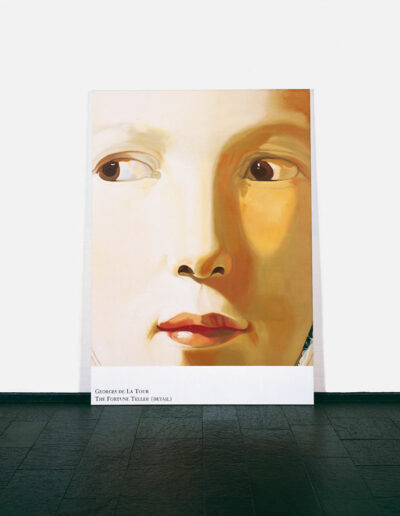 Kunstpostkarte (La Tour) . 1998 . 250 x 175 cm . Öl auf Leinwand